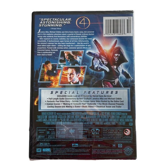 Fantastic Four Action Adventure Fantasy DVD u 2005 PG13 Ioan Gruffudd, Michael C - Picture 2 of 2